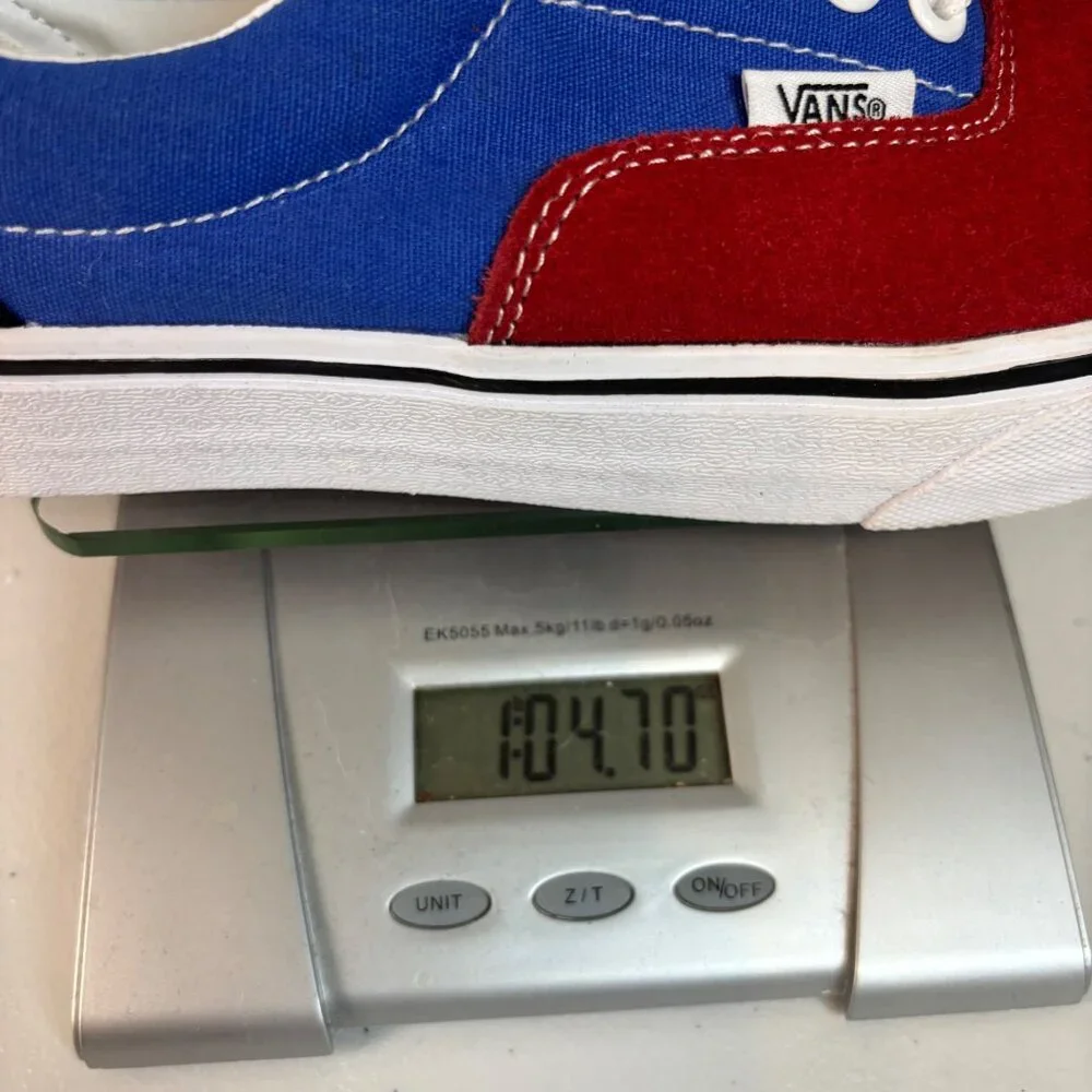 Vans Checkerboard Era Low Sneakers Blue Red Women’s 7.5 Men’s 6 EUC Skate Shoes - Picture 9 of 9